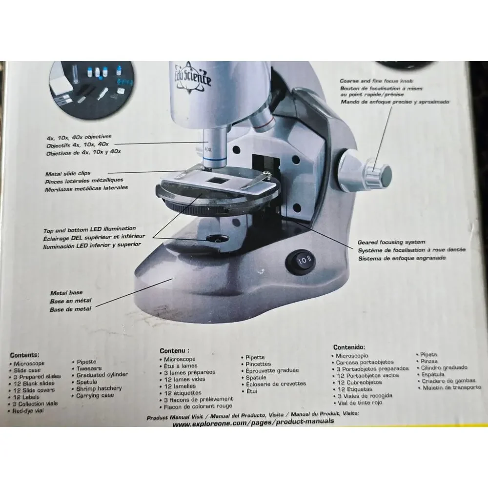 Toys R Us Edu Science Laboratory Microscope M800X 360 Rotation Magnification